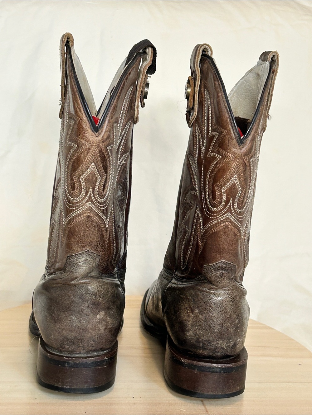 Roper Men’s Sidewinder 8250 Brown Leather Western Cowboy Boots US 7 D - Picture 4 of 11